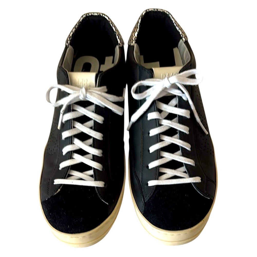 P448 Made in Italy Black Suede with Silver Metallic accent,W42=11.5/12, M=9.5-10 - Picture 4 of 16
